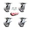 Service Caster 5 Inch Semi Steel Swivel Caster Swivel Locks 2 Brakes, 2PK SCC-35S520-SSB-BSL-2-SLB-2 - alternate 6
